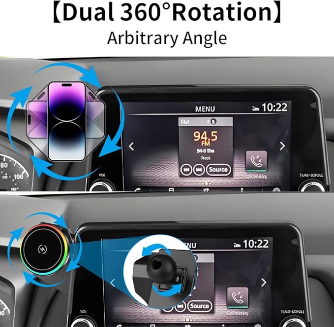 Car Magnetic Phone Mount for Nissan Rogue 2021-2026 and Altima 2019-2025 and Sentra 2020-2025【 8-inch Screen 】 Auto Accessories Best Cell Phones Holder Fast 15W Wireless Charger Stand