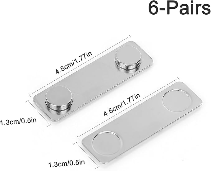 6-Pairs Magnetic Picture Hanging Strips, Magnetic Fixator Removable and Damage Free, Adhesive Strips for Frame Hanging and Home Decorations