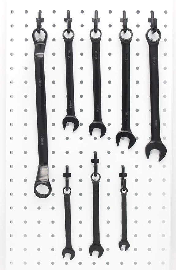 Colorstorm Pegboard Hooks Kit Pegboard J Hook Assortment 100PK Black Peg Hooks