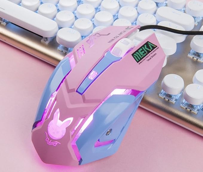 OW Mouse Breathing LED Backlit Gaming Mouse Genji Reaper Wired USB Computer Mouse for PC& Mac E-Sports Gamers