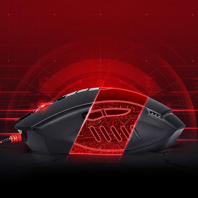 Bloody V8MA Ultra Core 3 Optical PC Gaming Mouse with X'Glide Metal Mouse Feet for Precision Handling - 8 Programmable Buttons for Macros/Scripting/Automation - Ideal for Palm Grip - 3200DPI