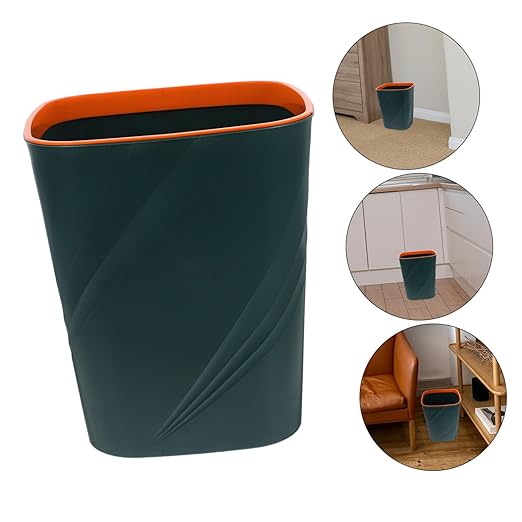Slim Garbage Bin Waste Can Desktop Wastebasket Cartoon Trash Can Waste Container Office