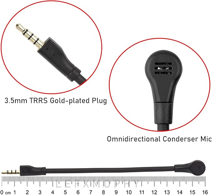 LEFXMOPHY Replacement Game Mic for Steelseries arctis 1, Nova 3X / 3P Headphones, Detachable 3.5mm Boom Microphone