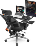 Newtral Ergonomic Office Chair - Home Office Desk Chair with Adaptive Lumbar Support, with Footrest, 4D Armrest, Adjustable Seat Depth & Height