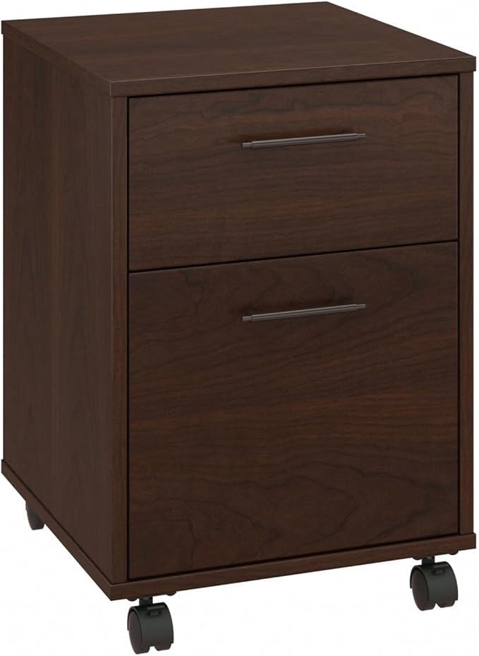Bush Home Key West 2 Drawer Mobile File Cabinet in Bing Cherry