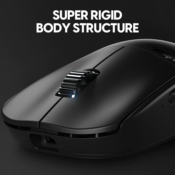 Pulsar Gaming Gears - X2A eS Wireless Gaming Mouse, Ambidextrous, Optical Switch, OLED Display, Driverless, PAW3395 Sensor, 100H Battery, 4K dongle Included (Medium, Black) (Renewed)