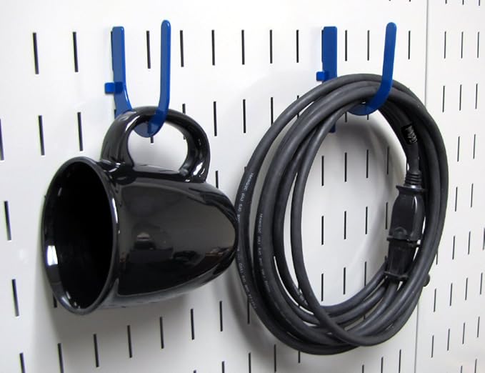 Wall Control KT-200-DLX Blue Slotted Metal Pegboard Hook Kit for Storage & Organization – Deluxe Assortment, 50 lbs Capacity, Made in USA