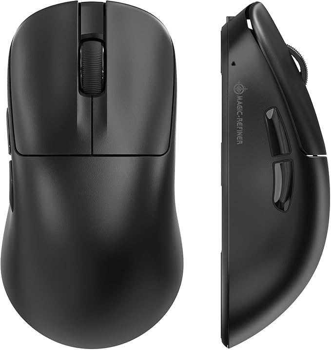 ZIYOU LANG×Magic-Refiner AJ199 Lightweight Wireless Gaming Mouse,Tri-Mode(2.4G/Wired/BT),24K DPI,PAW3311 Optical Sensor,1000Hz Polling Rate,600mAh,49g Ergonomic Mice for Mid-Large Hands-Black