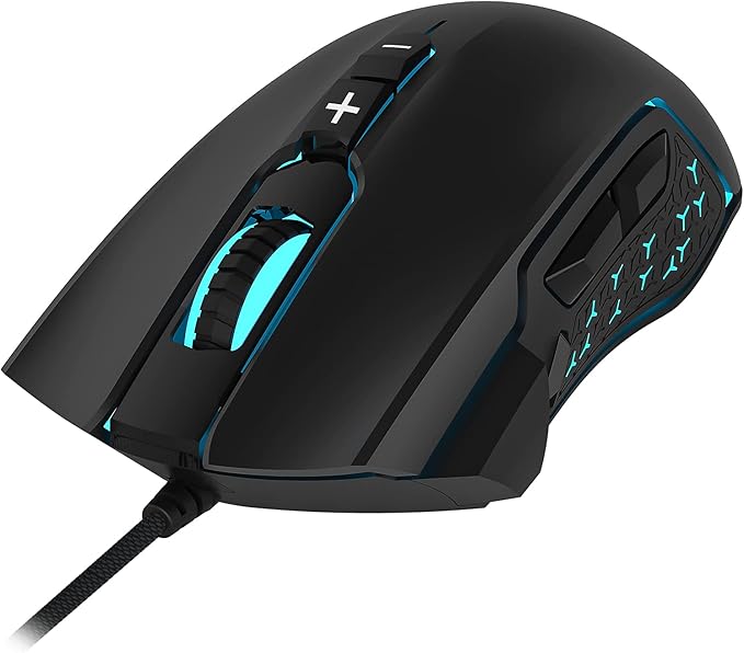 LeadsaiL Gaming Mouse Wired RGB PC Gaming Mice, 7200 DPI, 8 Programmable Buttons, 6 Color Backlight, Ergonomic Optical Computer Mouse for Desktop PC Laptop Gamer & Work