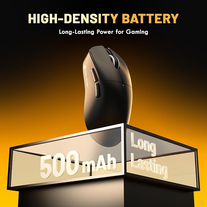 MAGIC-REFINER X2 69g Superlight Wireless Gaming Mouse,BK3633 Tri-Mode BT/2.4G Wireless/Wired Mouse,25000 DPI,1000Hz Polling Rate,500mAh,Med to Large Hand Size,5 Programmable Buttons for PC/Mac,Black