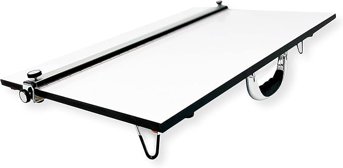 Proartek PK00015 Model PXB24 Portable Drafting Drawing Board 18" x 24"; PXB Series; Adjustable Aluminum Parallel Straightedge; Carry Handle; Architecture Tool for Students and Professionals