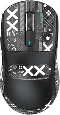 ATTACK SHARK X3 Lightweight Wireless Gaming Mouse with Tri-Mode 2.4G/USB-C Wired/Bluetooth,26K DPI, PAW3395 Optical Sensor,Kailh GM8.0 Switch,5 programmable Buttons for PC/Win/Mac(Black+Stickers)