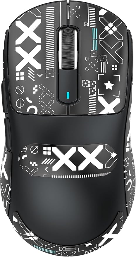 ATTACK SHARK X3 Lightweight Wireless Gaming Mouse with Tri-Mode 2.4G/USB-C Wired/Bluetooth,26K DPI, PAW3395 Optical Sensor,Kailh GM8.0 Switch,5 programmable Buttons for PC/Win/Mac(Black+Stickers)