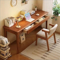 Computer Desk, Home Office Modern Desk and Chair Set, Wood Writing Desk, Executive Desk, Wooden Writing Desk Study Table, Home Office Study Desk(Brown,100CM-39.4IN)