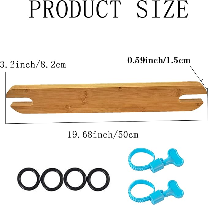 High Chair Footrest, Natural Bamboo Wooden Footrest Compatible with IKEA Antilop High Chairs Accessories, Adjustable HighChair Foot Rest