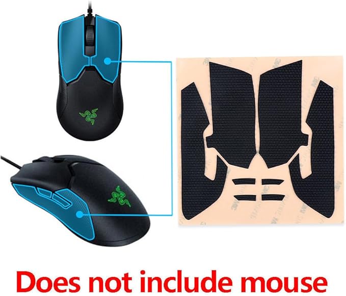 Mouse Anti-Slip Tape Elastics Refined Side Grips Sweat Resistant Pads/Anti Sweat Paste Grip Tape Compatible for Razer Viper/Viper Ultimate Gaming Mouse