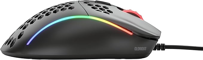 Glorious Model D- (Minus) Lightweight Gaming Mouse, Matte Black (GLO-MS-DM-MB) (Renewed)