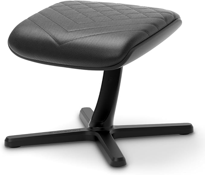 noblechairs Footrest V2.0, PU Leather, 45-Degree Tilt, Premium Materials, Vegan PU Leather Cover, Black