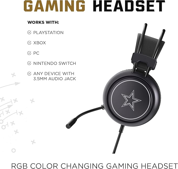 SOAR NFL Wired Gaming Headset, Team Color