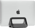 Vertical Laptop Stand for Desk,Plastics Laptop Holder Dock with Silicone Protection,Compatible with All MacBook/Surface/Samsung/HP/Dell/Chrome Book (Black)