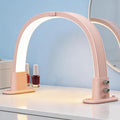 SLYFTE Professional Quality Mini Half Moon Light for Nail Desk, Personal Arch Light for Home Use, Nail Tech Lamp Perfect for At-Home Manicures (Pink)