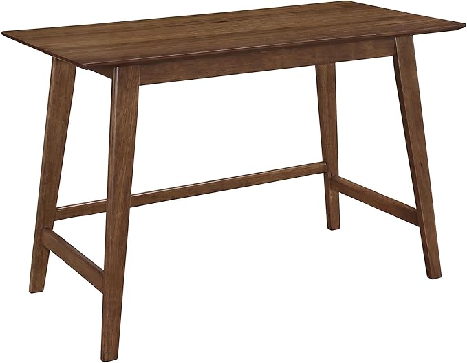 Walnut 2-Piece Writing Desk Set: Modern Home Office Desk & Chair Combo