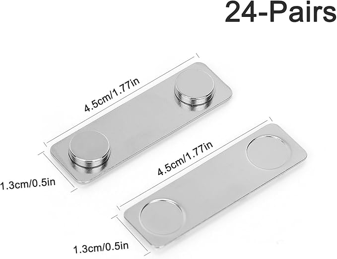 24-Pairs Magnetic Picture Hanging Strips, Magnetic Fixator Removable and Damage Free, Adhesive Strips for Frame Hanging and Home Decorations