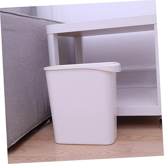 PRETYZOOM Nordic Style Rectangular Waste Bin Slim Compact Garbage Can for Bathroom Kitchen Living Room Multi-Purpose Desktop Organizer for Spaces
