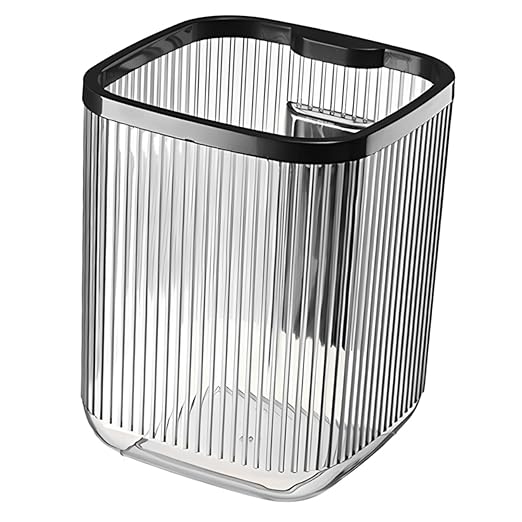 Slim Desktop Trash Can Phone Holder Small Waste Basket for Room Office Kitchen Bathroom Garbage Container