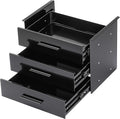 Menkxi 16 inch Under Desk Drawer Storage Pull out Storage Organizer Mounted Metal Sliding Hidden Under Counter Drawer Vertically Stacked for Office Sit Stand Workstation(3 Layer)