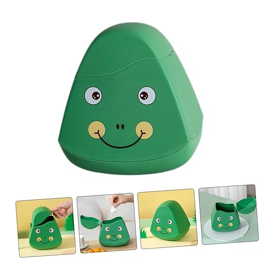 PRETYZOOM Mini Desktop Trash Can Lid Cute Wastebasket for Home Office and Car Compact and Easy to Clean Rubbish Bin for Tidy Workspaces