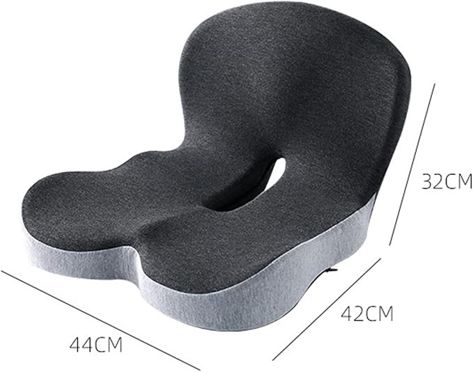 Truck Seat Cushion, Memory Foam L Shaped Seat Cushion, Cushion Lab Ergonomic Back Support & Sciatica Relief for Long Drives, Semi Truck Driver Accessories (Dark Gray)