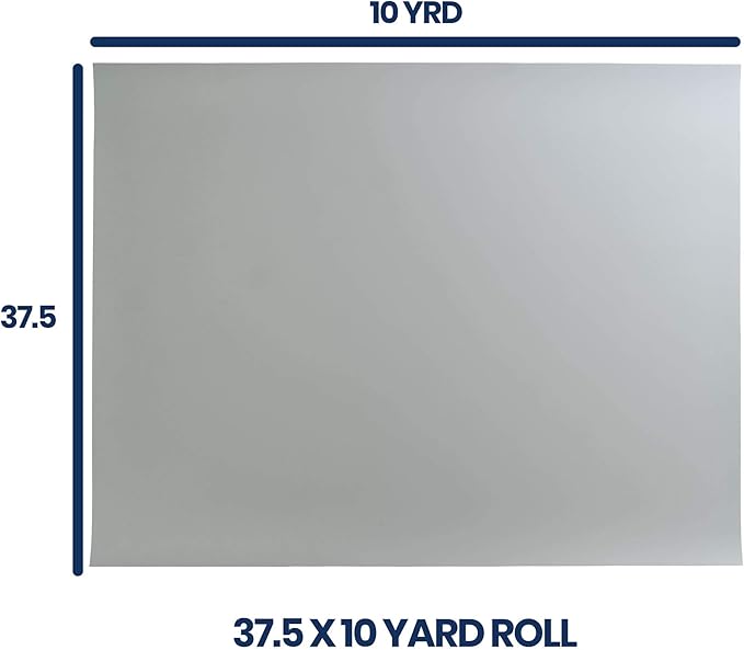 Pacific Arc Vinyl Board Cover. Self Healing and Stain Resistant Gray/White Sheet, 37.5 inches by 10 Yard Roll