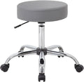 Boss Office Products Adjustable Upholstered Medical Stool in Grey (B240-GY)