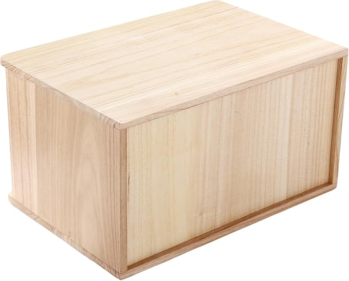 Lockable Desk Organizer Wooden Desktop Drawers Office Flat Files Storage Box Locking Countertop Storage Cabinet (Wood Color + White, 2-Tier)