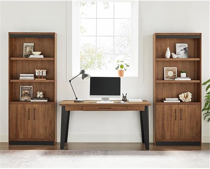 Pemberly Row Set of 3 Writing Office Table & Filing Cabinet & Bookcase