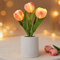 Lifnatty Tulips Flower Lamp for Women, Mothers Day Birthday Presents for Mom, Wife, Girlfriend - Rechargeable Dimmable Flower Table Lamp Decor, Cute Tulip Night Light for Women Birthday Christmas
