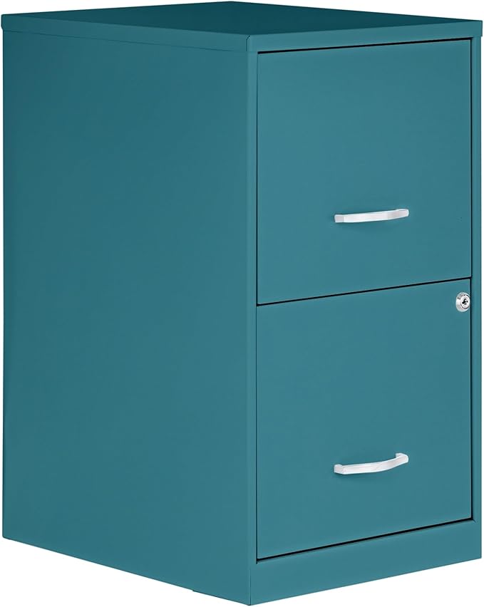 NuSparc 2 Drawer Locking Filing Cabinet | Pre-Assembled Steel Construction | Space-Saving Design is Perfect for Home and Small Office | Letter-Size | Assembled in North America