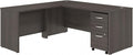 Bush Business Furniture Studio C 72W x 30D L Shaped Desk with Mobile File Cabinet and 42W Return in Storm Gray | Spacious Corner Desk for Office