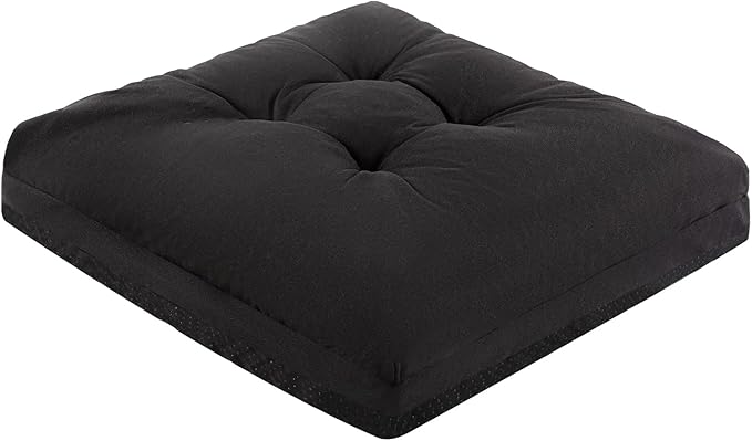 Recliner Cushions, 20x20x5 Inch Double Layer Design Chair Cushion, Soft Tufted Thickened Seat Cushions for Elderly, Black