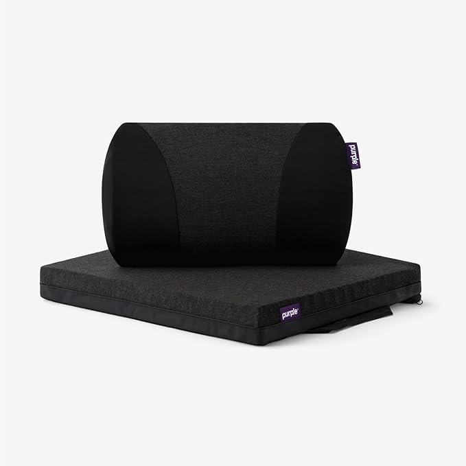 Purple Double Seat Cushion and Back Cushion Bundle