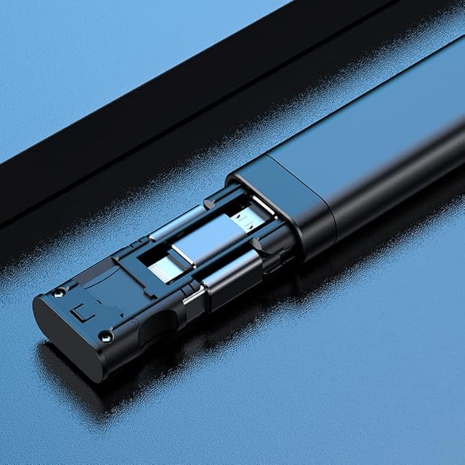 fonefunshop Budi 9-in-1 Essential Travel Charging & Data Sync Cable Stick - Black