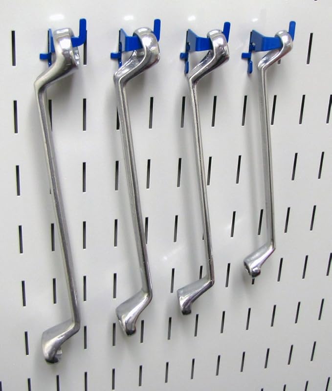 Wall Control KT-200-DLX Blue Slotted Metal Pegboard Hook Kit for Storage & Organization – Deluxe Assortment, 50 lbs Capacity, Made in USA