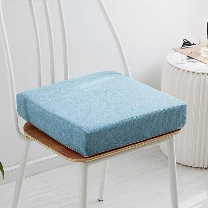 Garden Chair Cushions 20x20x3inch Pain Relief Foam Seat Pad ，Thicken Breathable & Washable Cover,for Wheel Chair Car Seat,Office Chair