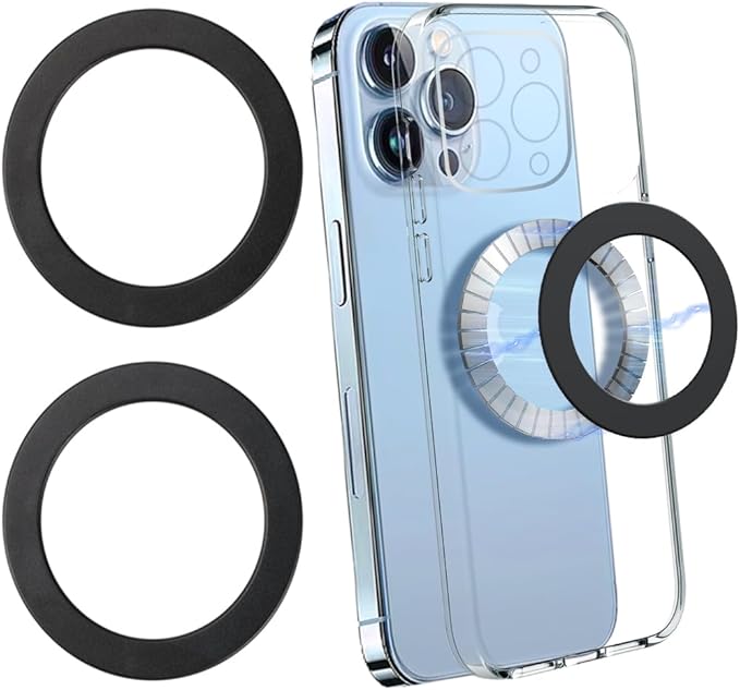 KALAPOP for Magsafe Magnetic Ring,2 Pack- Compatibile with MagSafe Accessories/Charger/Mount/Wallet/Case/Kindle for iPhone 17/Air/16/15/14/13/12/11, Pixel 9, Samsung Galaxy Z Fold/Z Flip/S