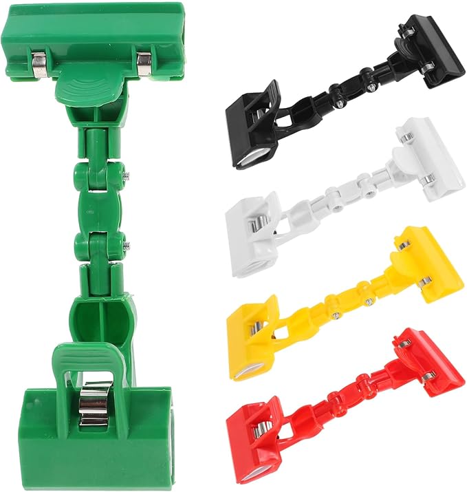 SEWACC 5pcs Dual-Headed Sketch Clamp Flexible Rotatable Drawing Board Clip Holders for Artists Painters Classroom Use