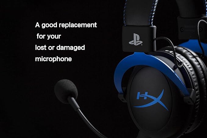 Replacement HyperX Game Mic 3.5mm Uncleligt Microphone Boom for Kingston HyperX Cloud X, Cloud 2 II, Cloud Core, and Cloud Pro Silver Gaming Headset, not for 2022 Cloud 2