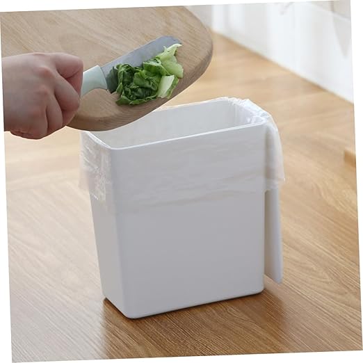 Mini Trash Can Lid Compact Desktop Garbage Bin for Office Bedroom Kitchen Slim Design Odor-Blocking Portable Waste Container