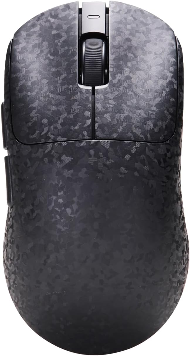 AJ199 Hybrid Wireless Gaming Mouse | Genuine Carbon Fiber Grip Shell | Tri-Mode 2.4G/Bluetooth/USB-C | 60g Balanced Lightweight | 24K DPI PAW3311 | 119mm Compact | PC/Mac/Travel | Black