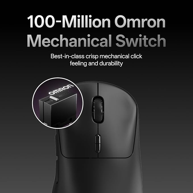 Rapoo VT3 Gen-2 Wireless Gaming Mouse, True 8K Wireless Polling Rate, 53g Lightweight, Up to 750 Hr Battery, Nordic nRF54L15 MCU, 100-Million Mechanical Switch, 10 Programmable Buttons, Macro Enabled